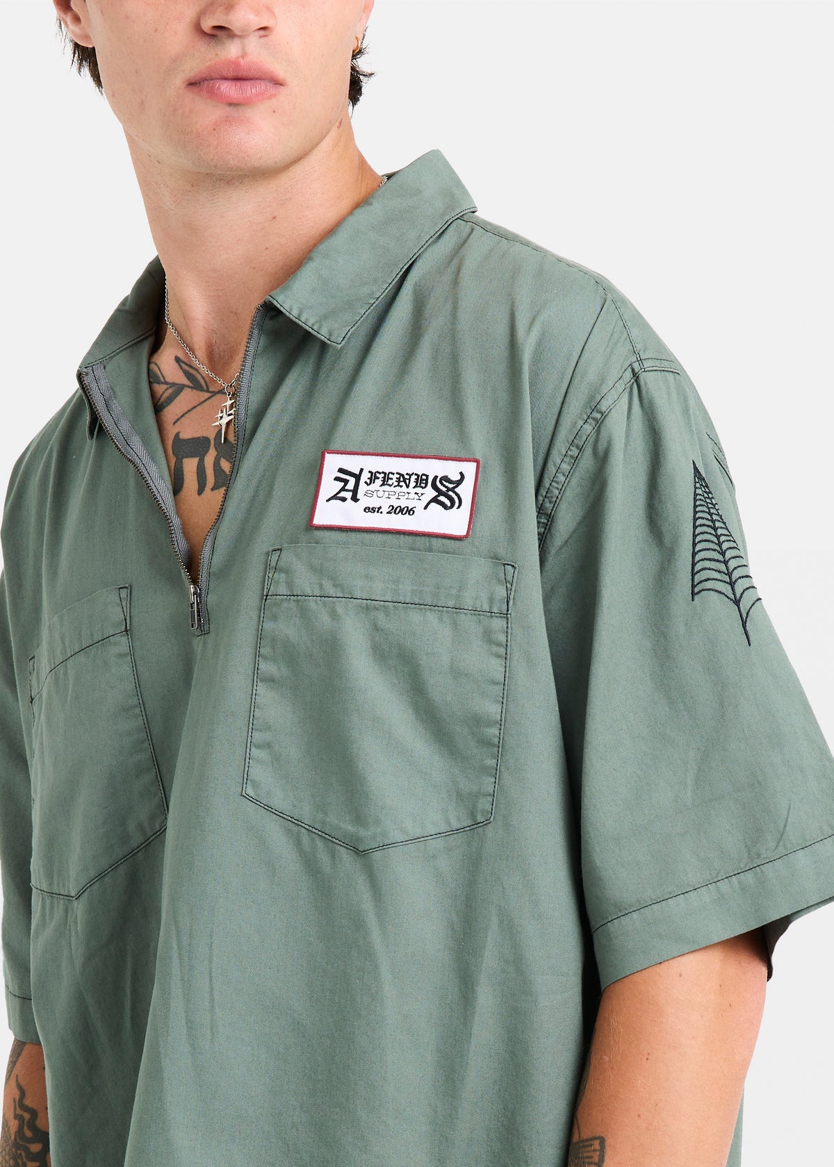 Supply Workwear Short Sleeve Shirt WASHED SYCAMORE