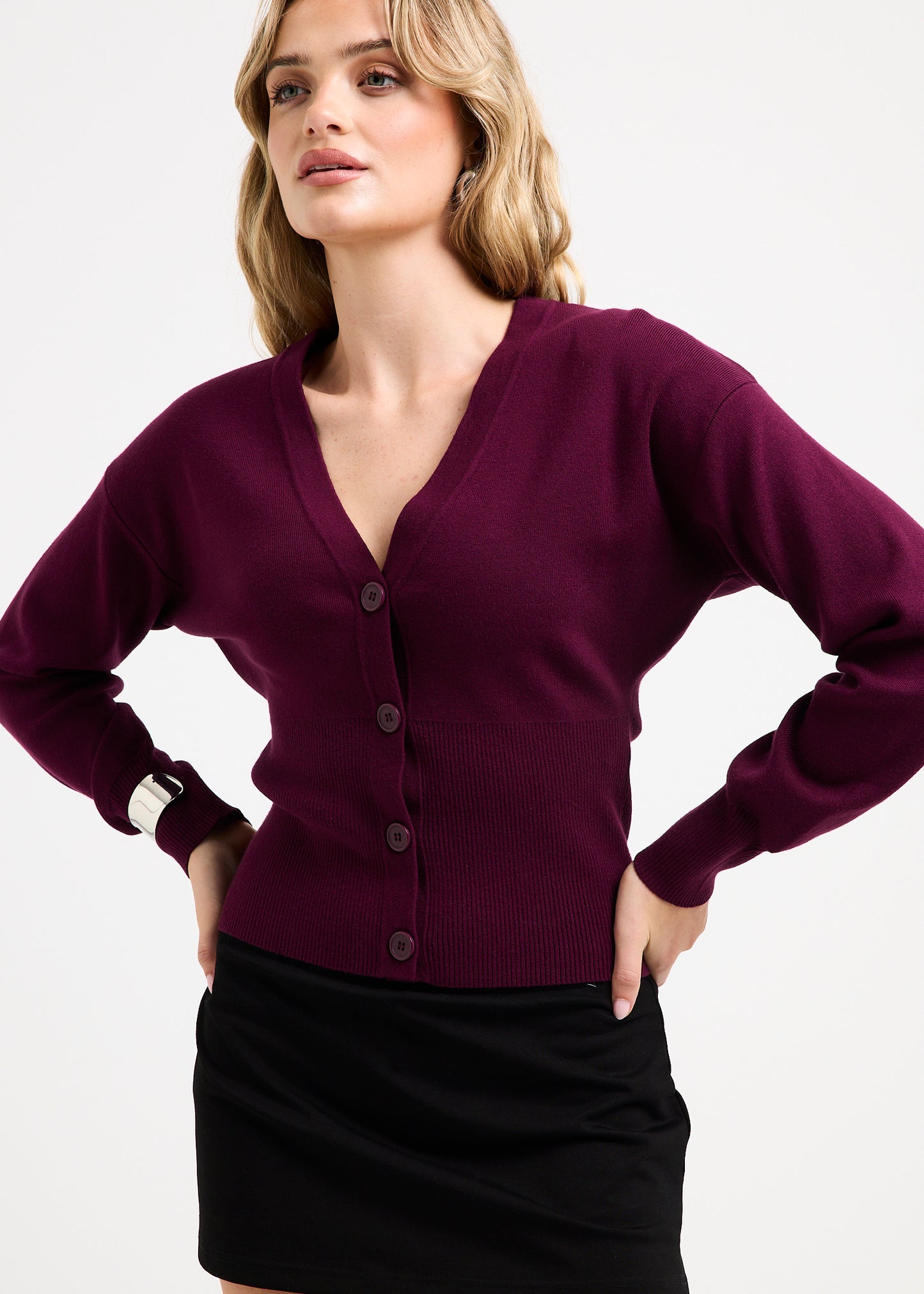 Callie Cinched Long Sleeve Knit Cardigan