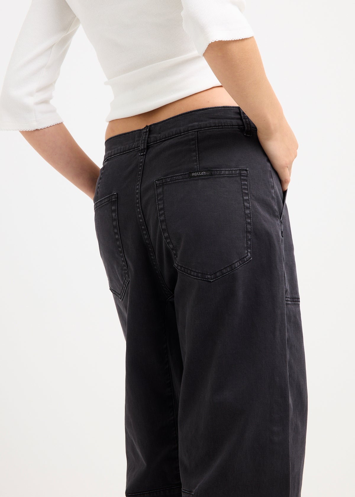 Gigi Barrel Denim Jeans TRADE WASHED BLACK