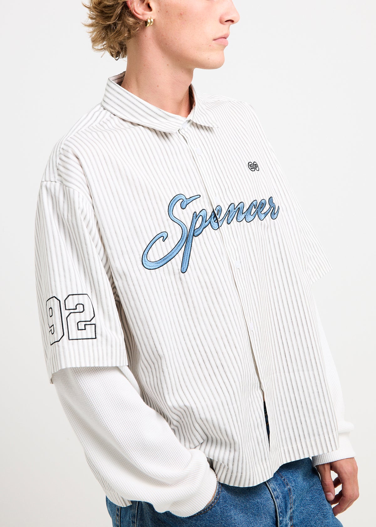 Sweep Double Layer Shirt WHITE