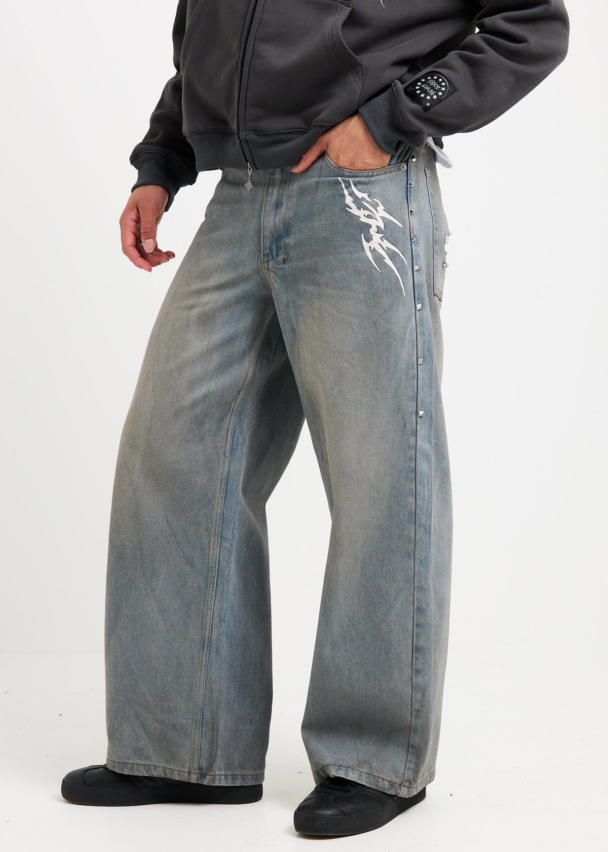 Reno Tribal Denim Jeans DIRT WASH