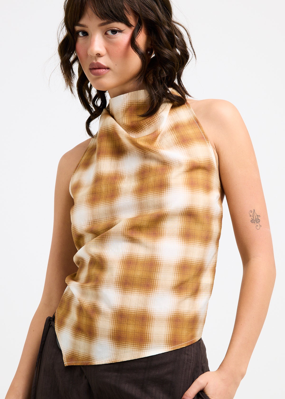 Alyssa Plaid Halter Top ASSORTED