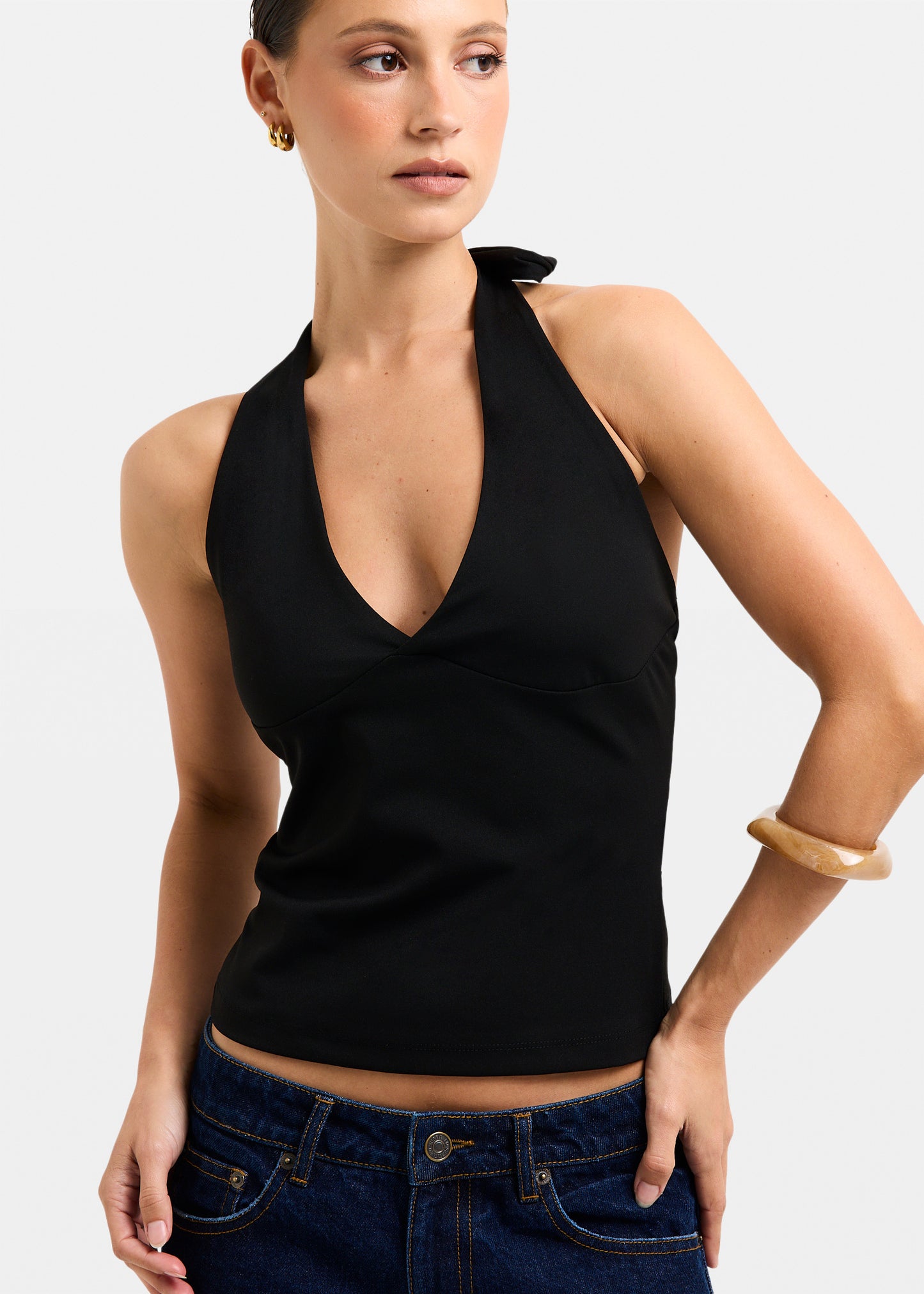Plunge Halter Top