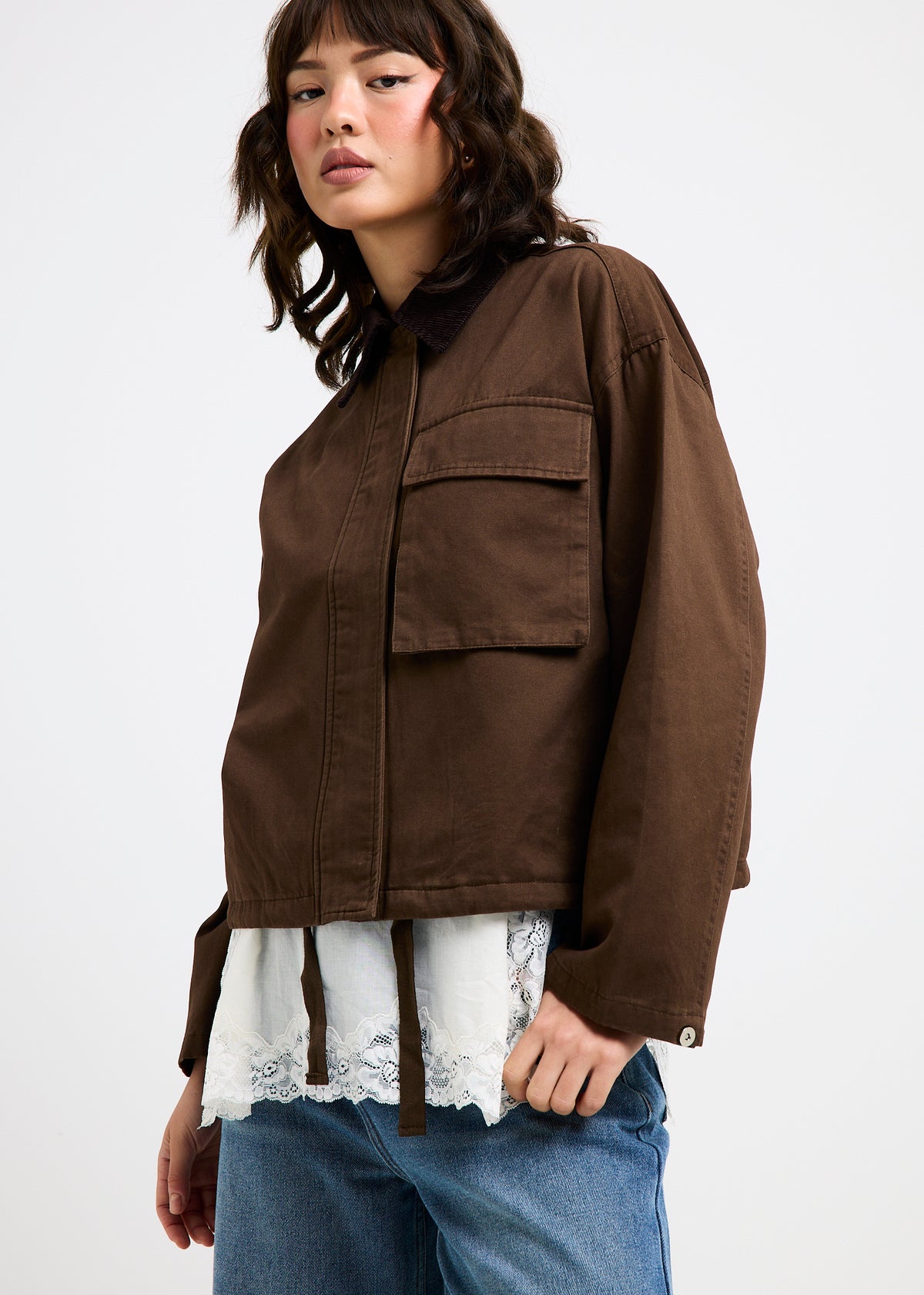 Tulum Boxy Jacket BROWN
