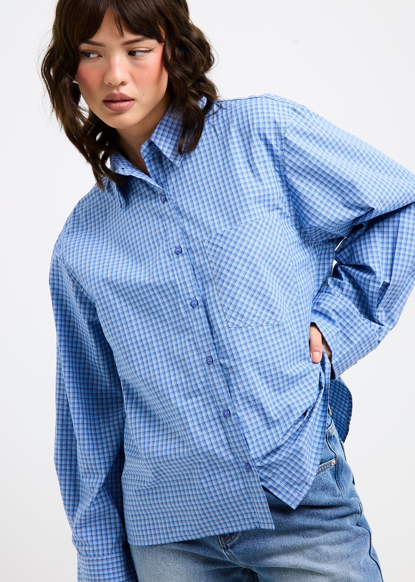Savannah Plaid Long Sleeve Oversized Shirt