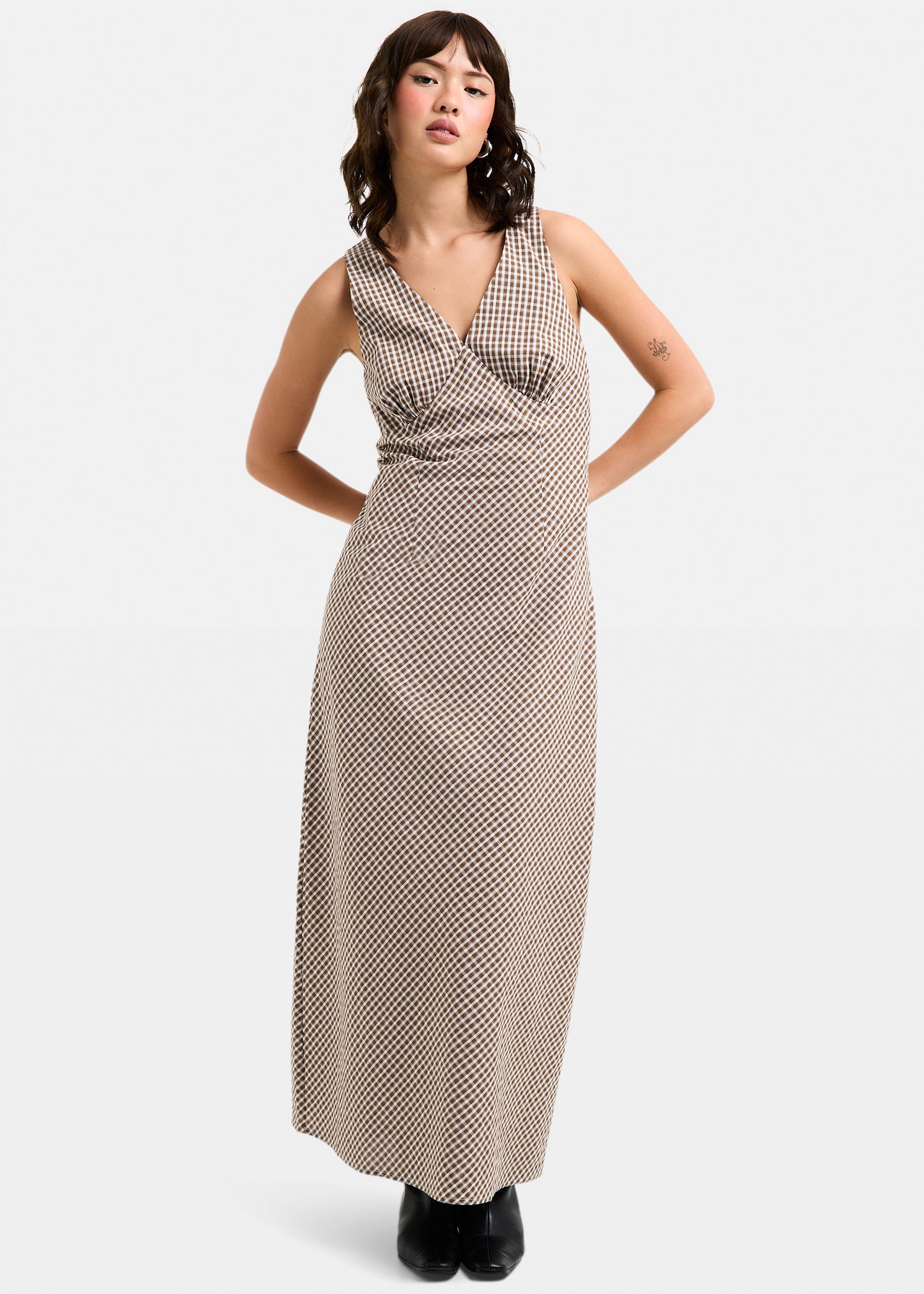 Kaia V Neck Midi Dress
