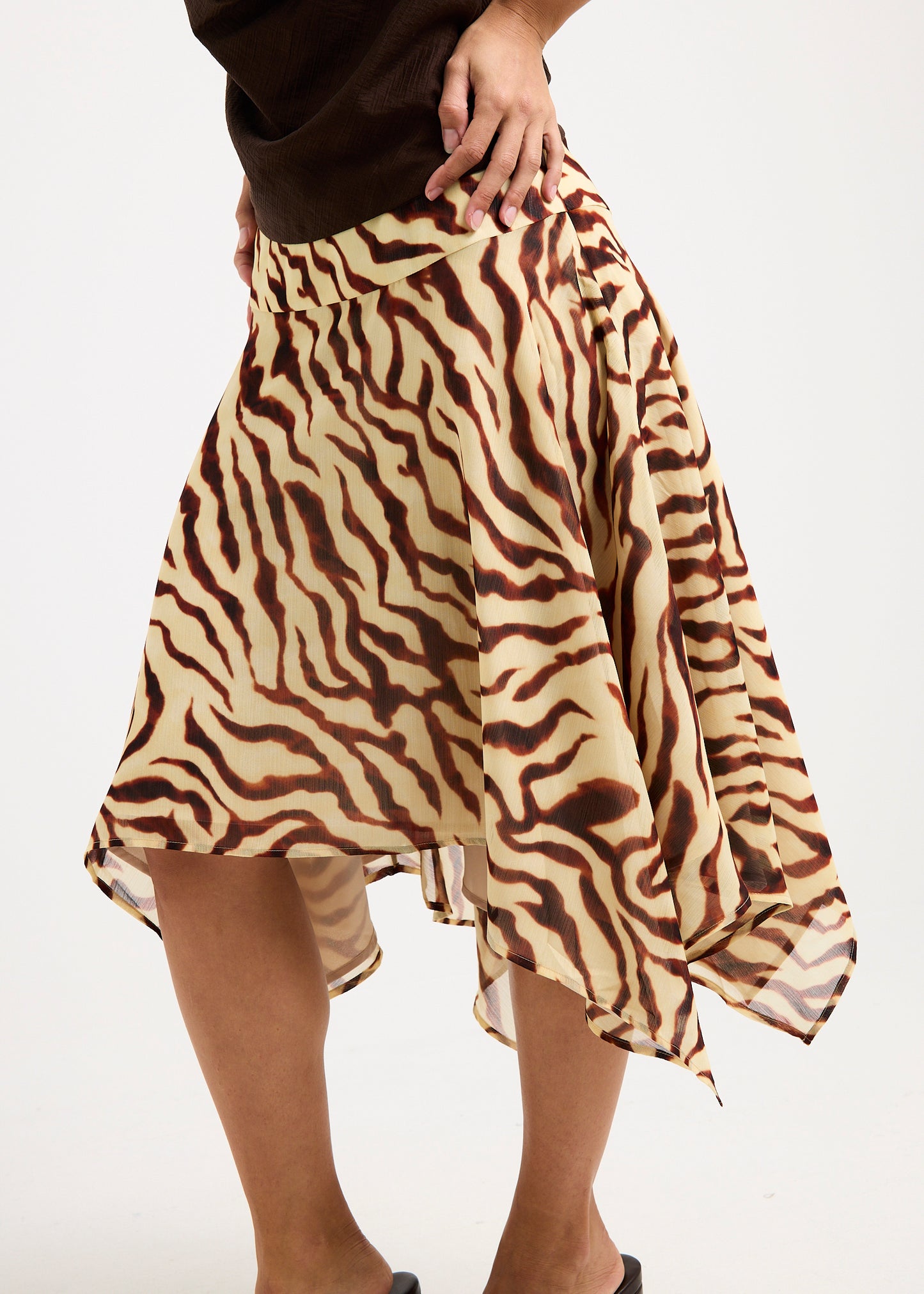 Linda Sheer Slip Midi Skirt