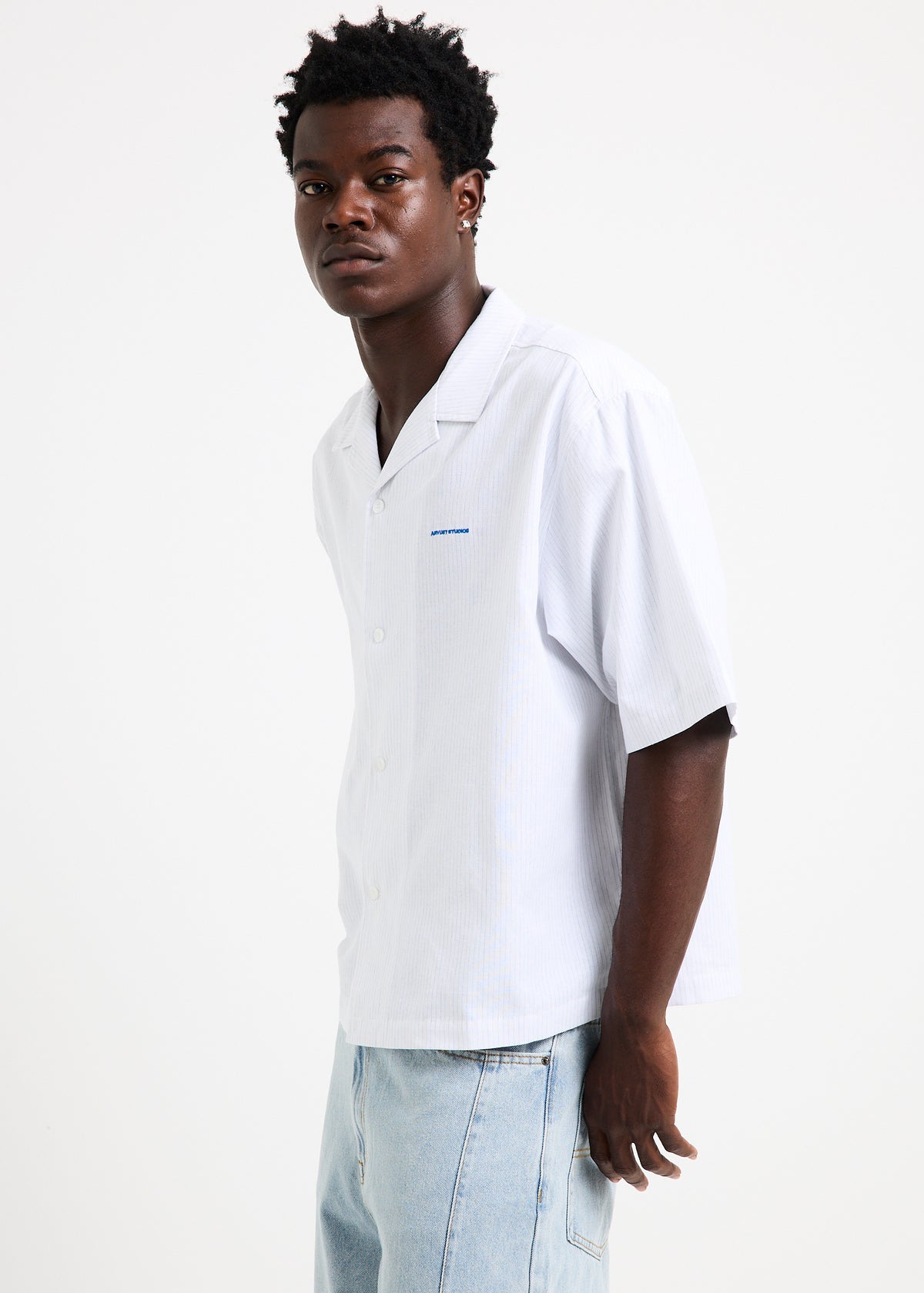 Northern Stripe Short Sleeve Shirt BLUE