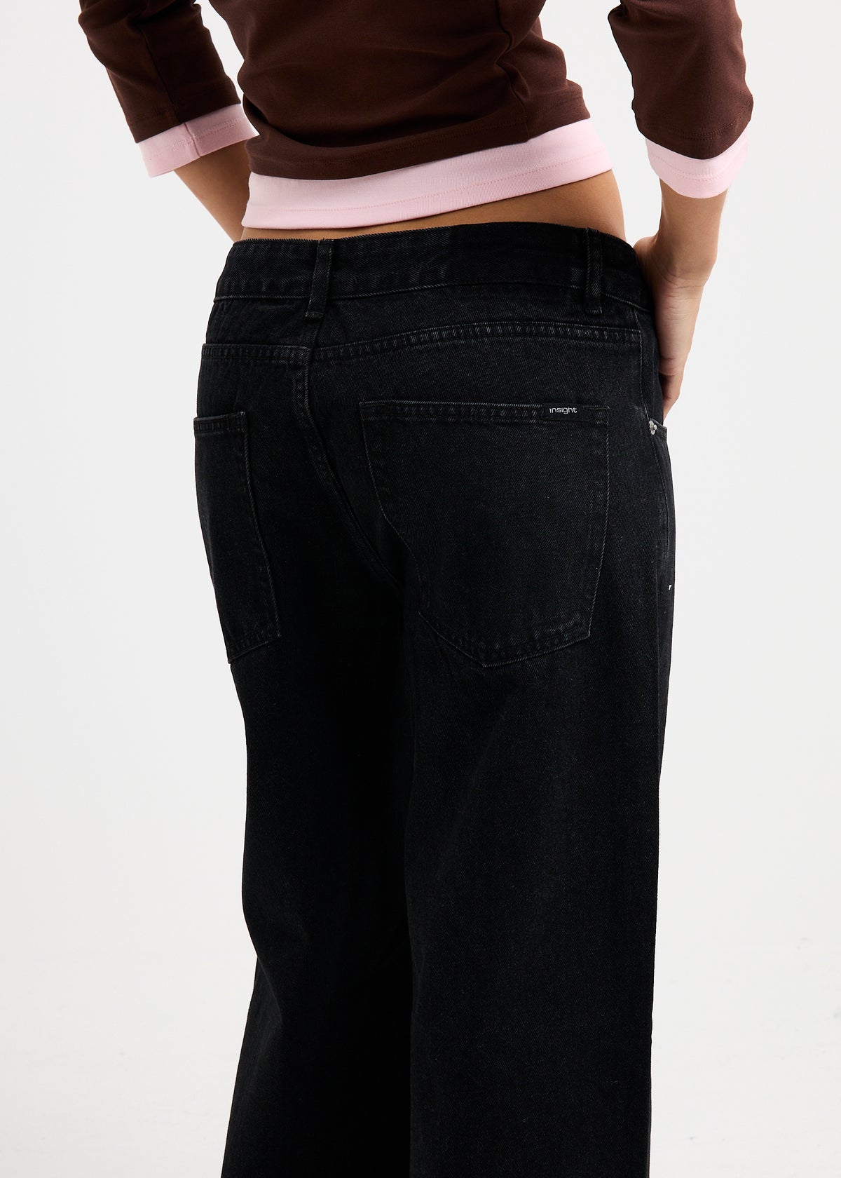 Cody Low Baggy Denim Jeans FLAT OUT BLACK