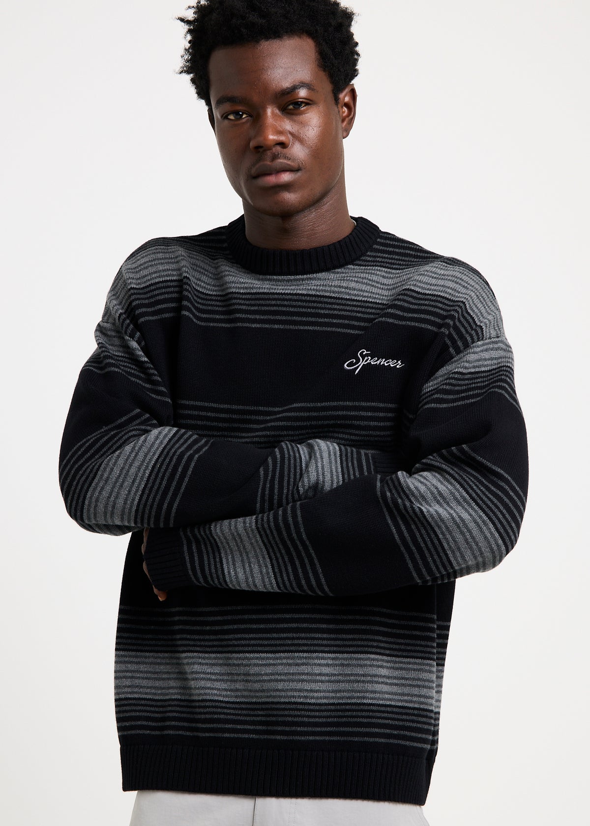 Vehicle Knit Crew Jumper BLACK