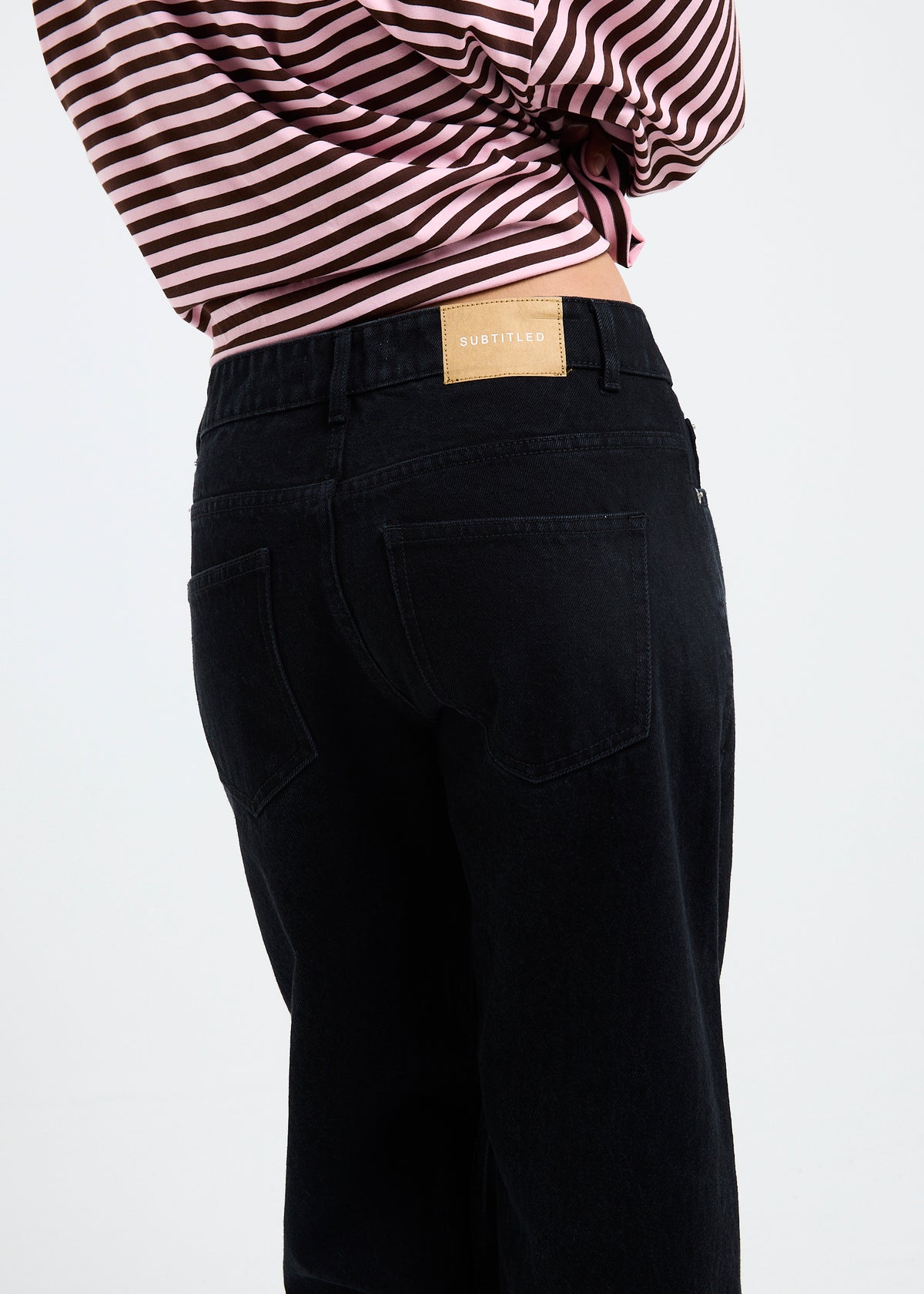 Holly Mom Denim Jeans BLACK