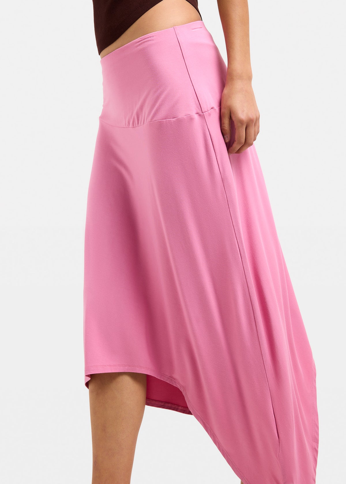 Sage Handkerchief Maxi Skirt POWDER PINK