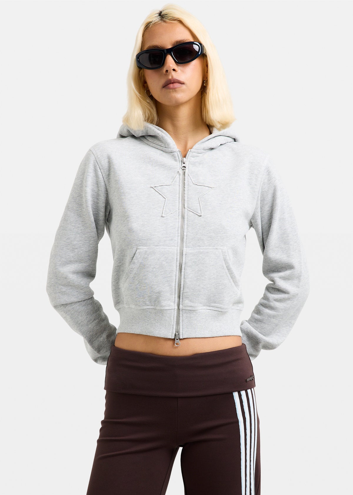 Astra Zip Thru Hoodie GREY MARLE