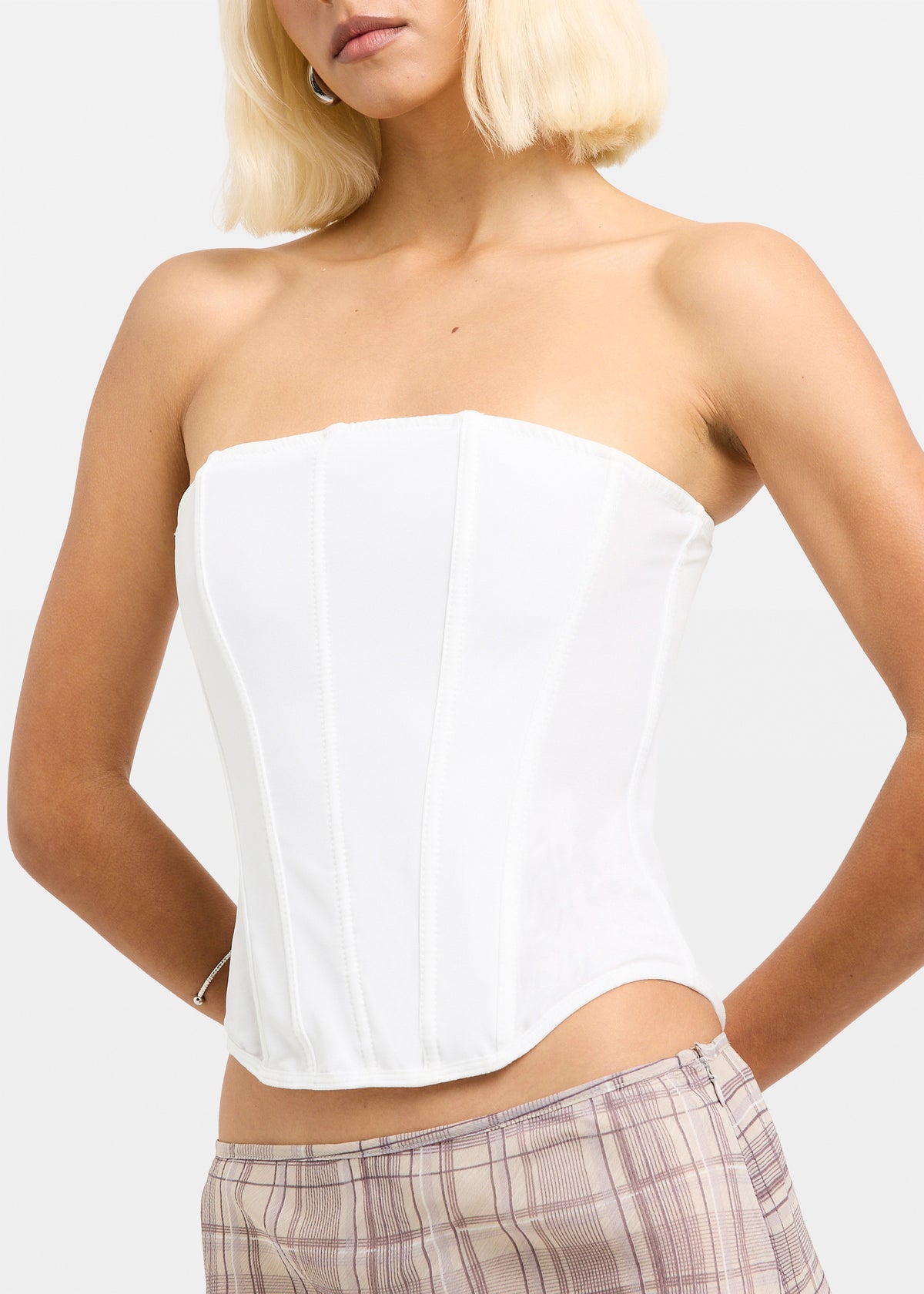 Gabby Strapless Corset WHITE