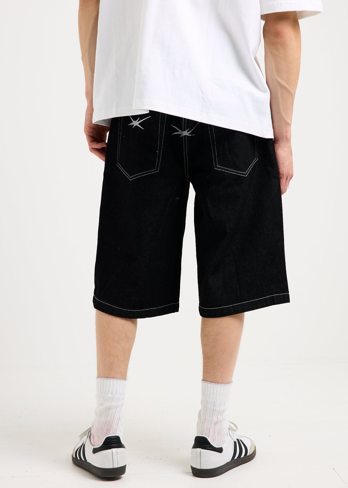 Aim Denim Shorts BLACK