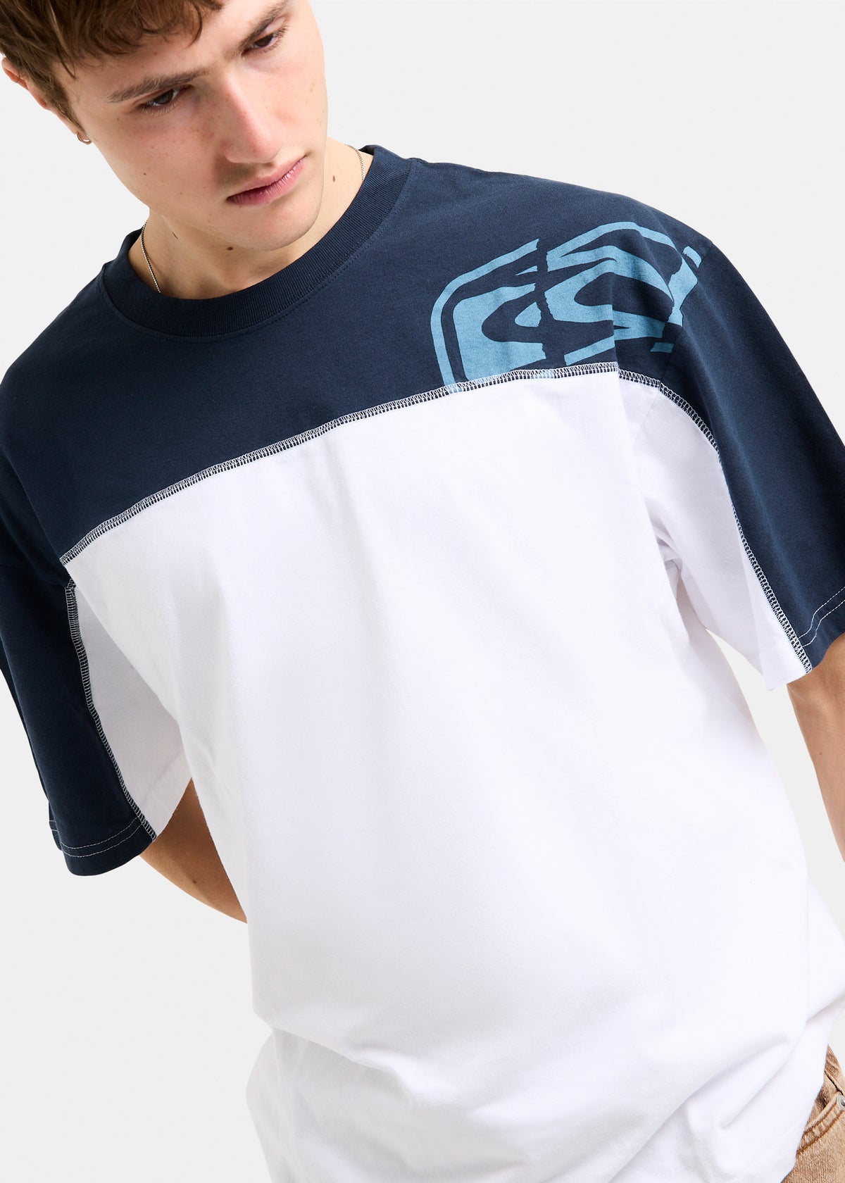 Archive Thrashed Panel T-Shirt WHITE