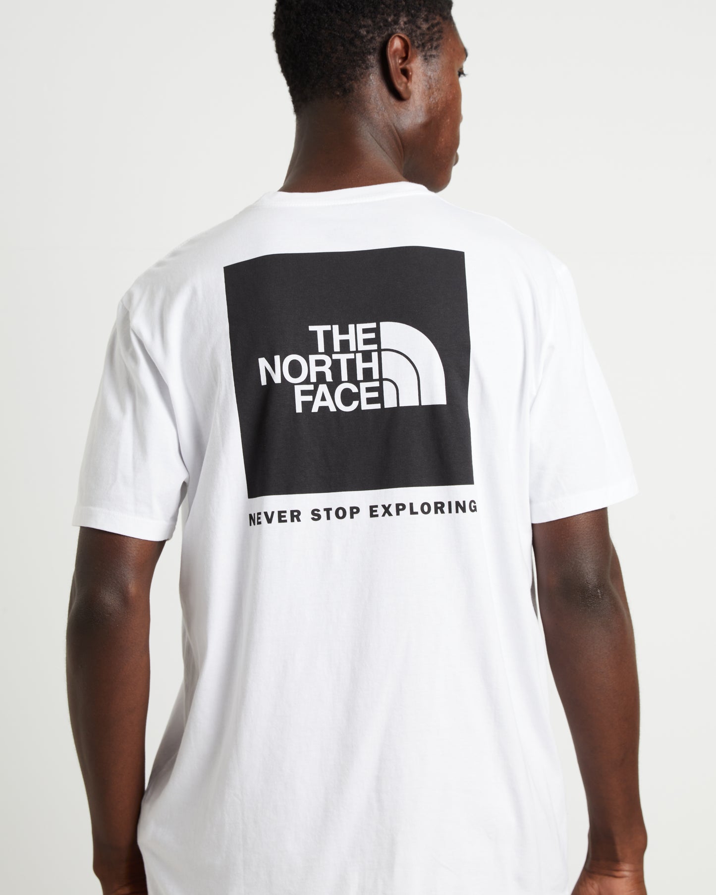 Short Sleeve Never Stop Exploring Box T-Shirt in White