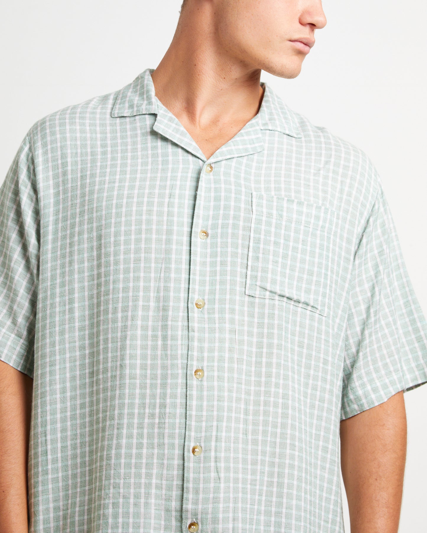 Bowler Short Sleeve Shirt in Moss Check