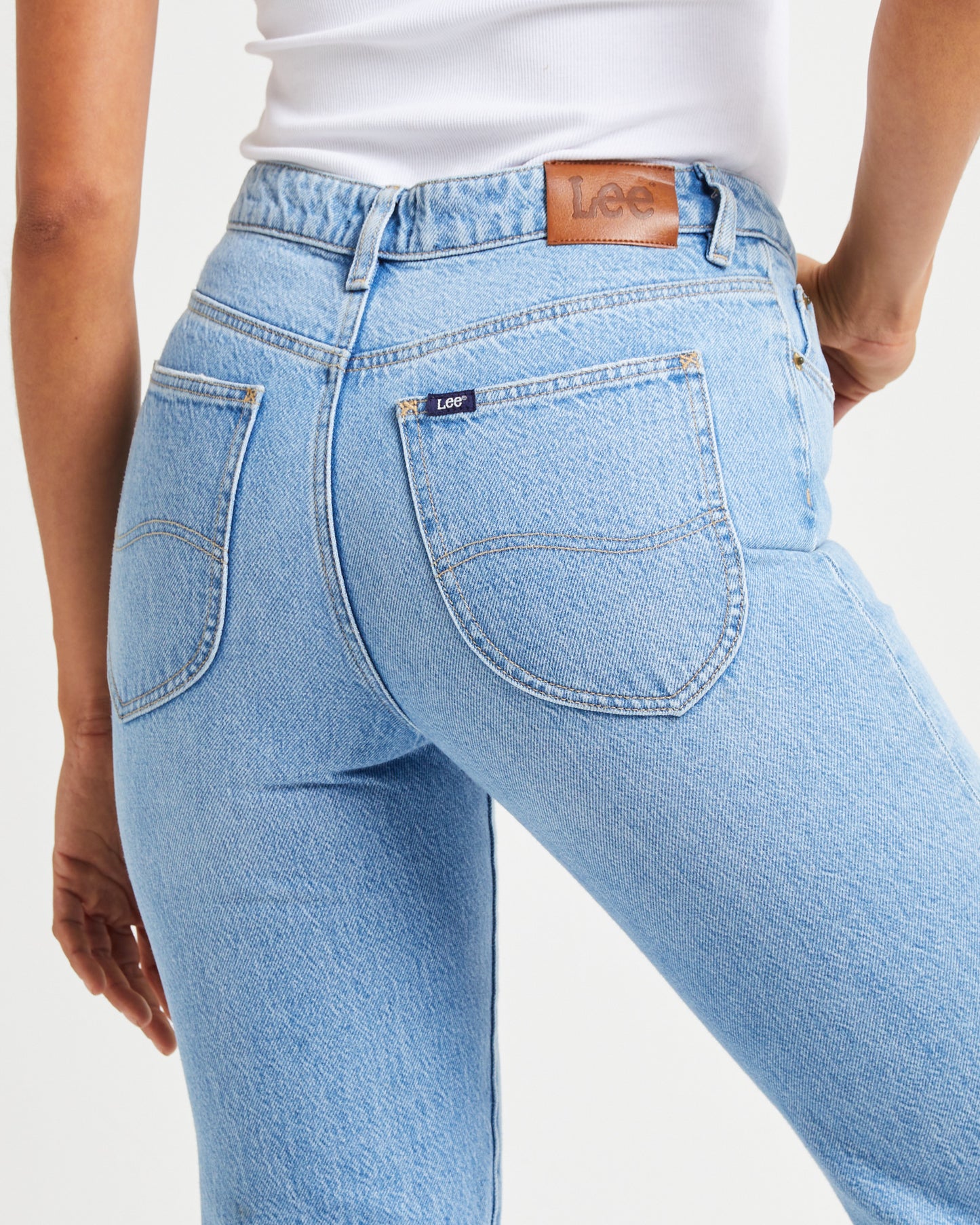 Mid Slim Straight Denim Jeans Lafayette Blue