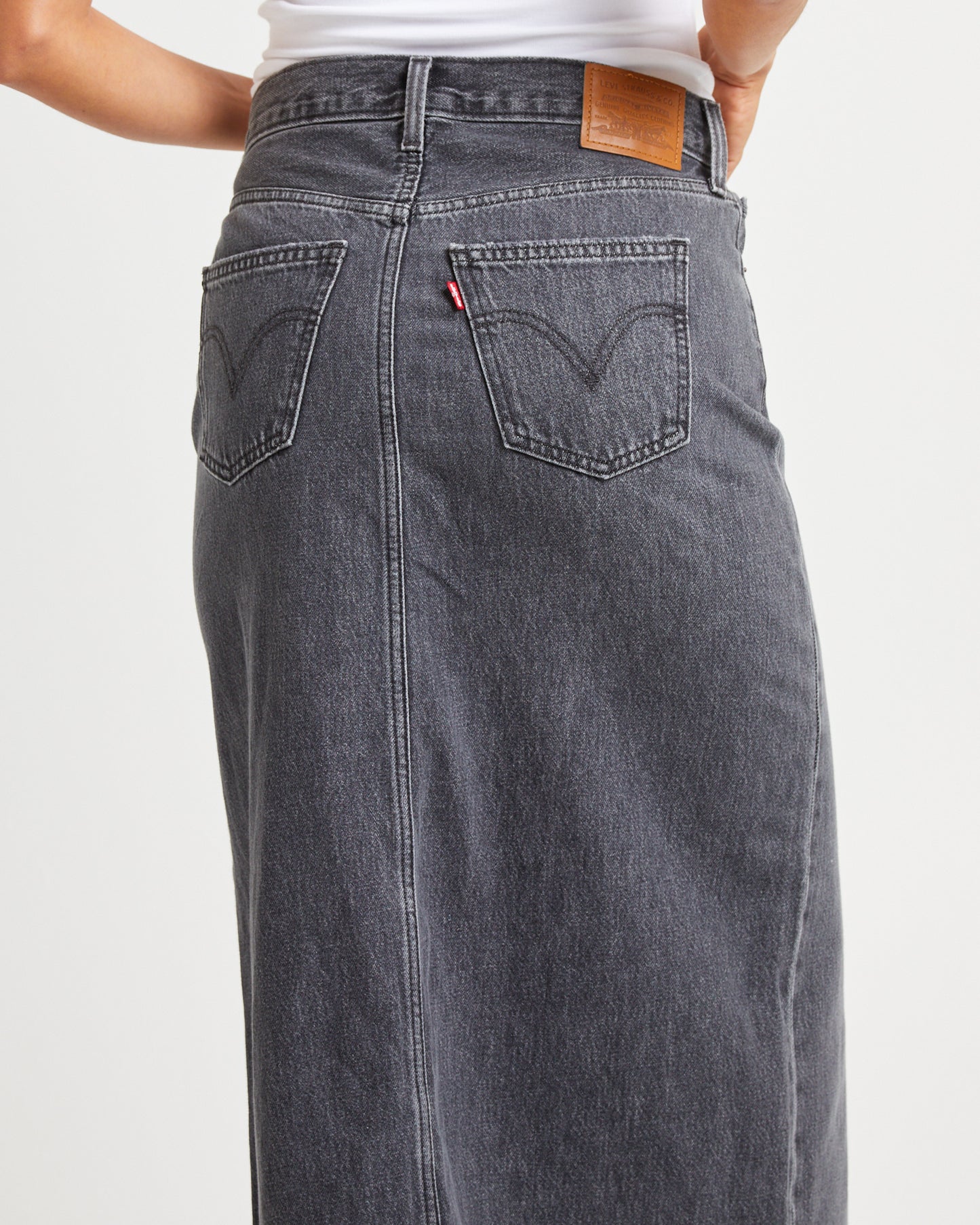 Ankle Column Denim Maxi Denim Skirt Adventure Seeker