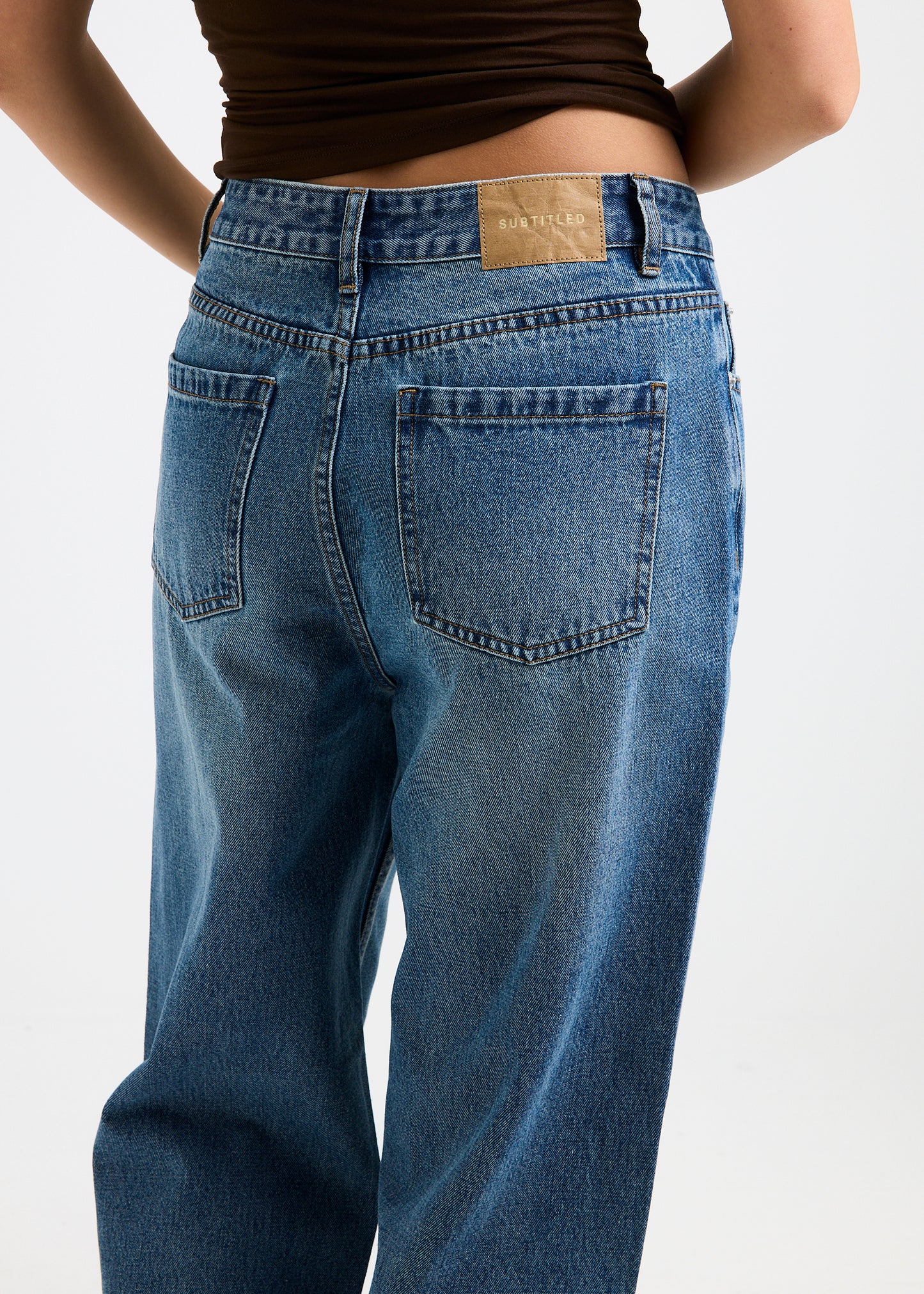 Alexa Mid Rise Relaxed Denim Jeans