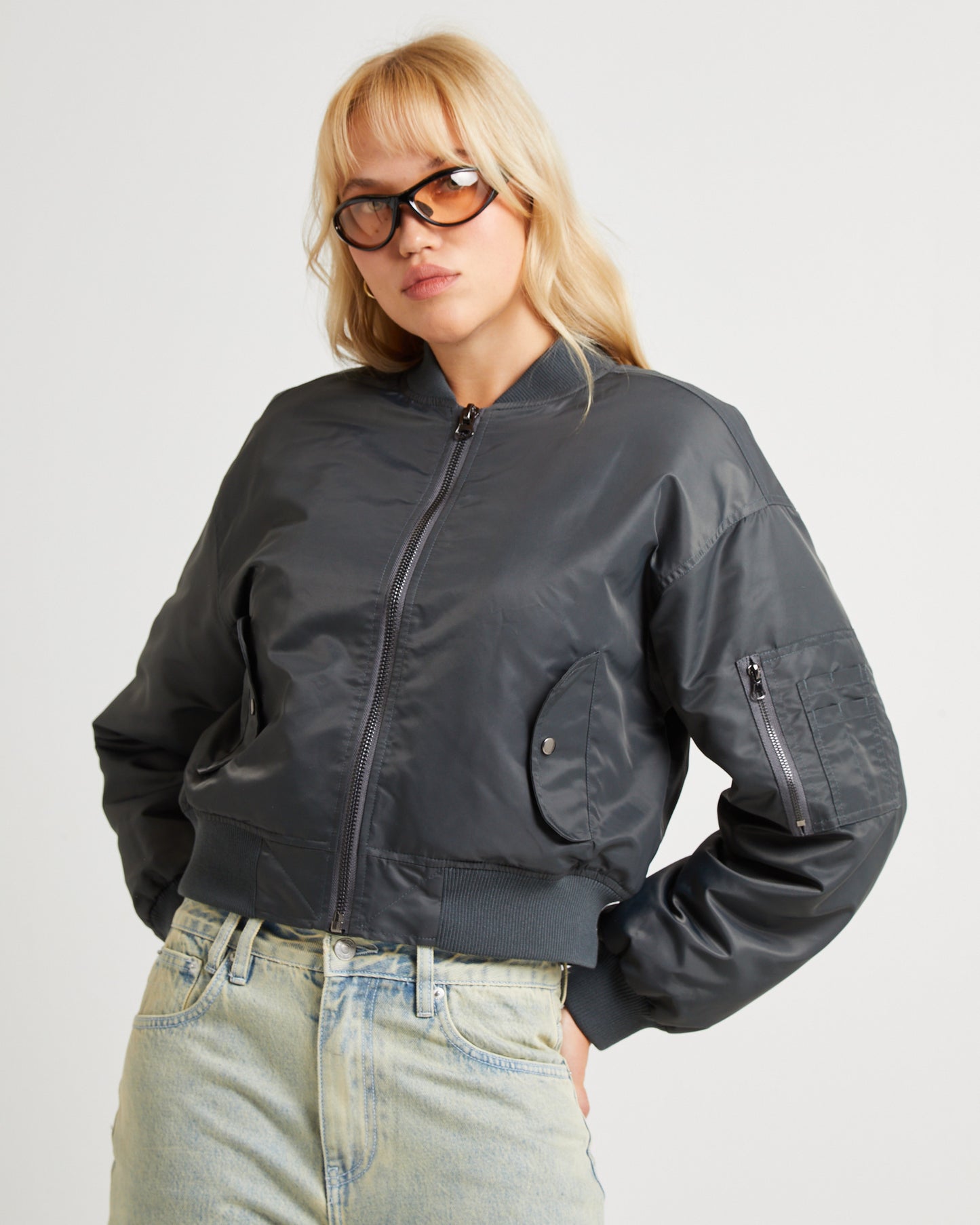 Crop Bomber Jacket