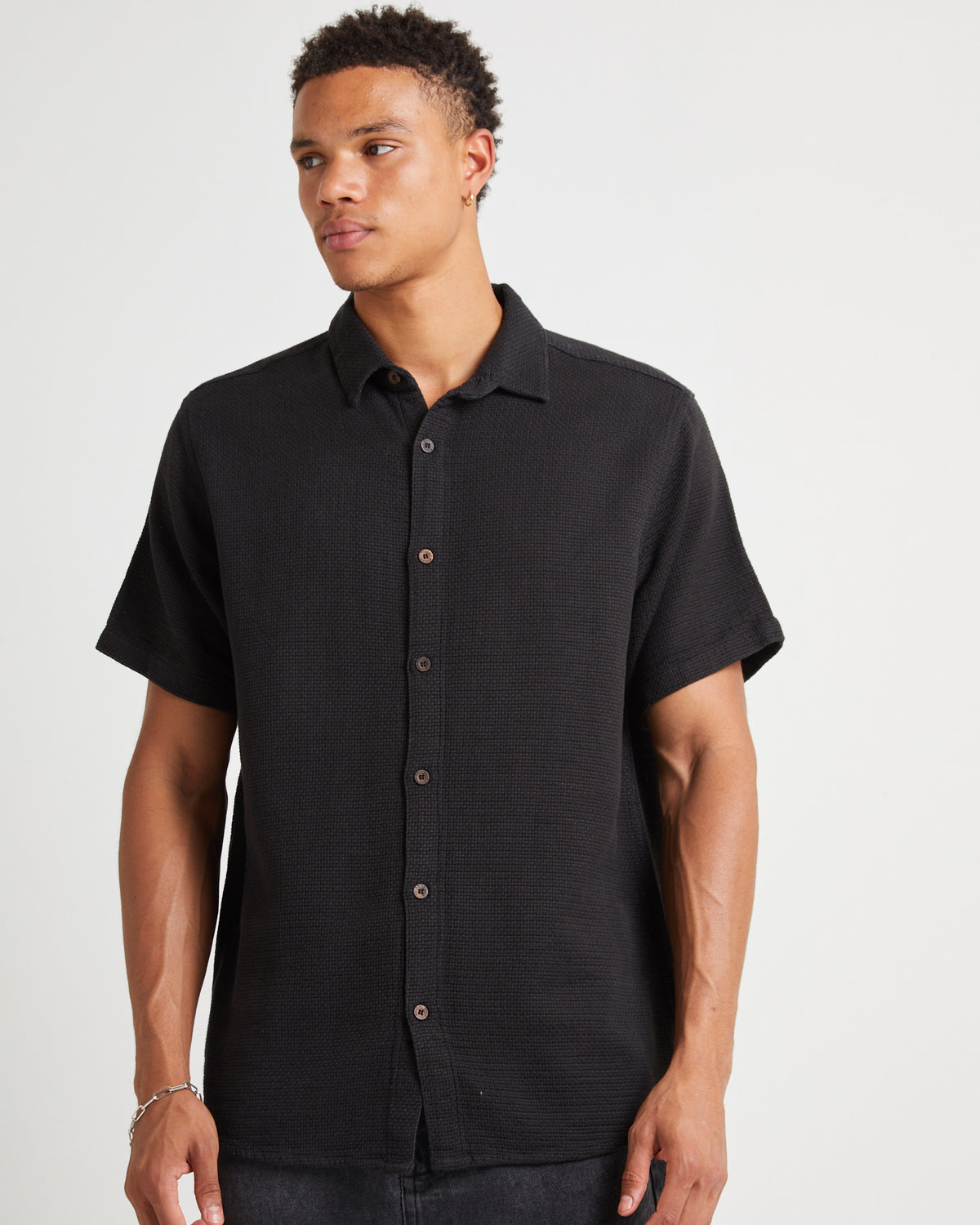 Bon Weave Shirt Washed Black