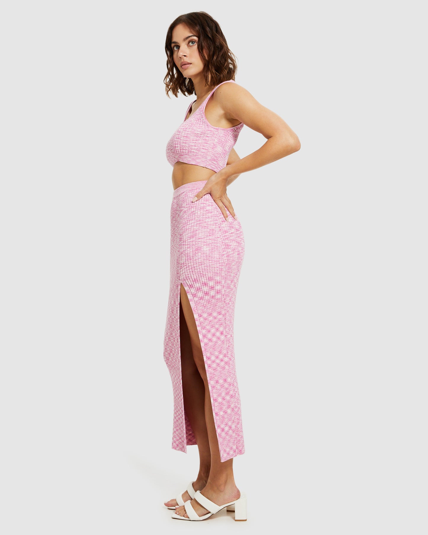Zoey Space Dye Knit Crop Top