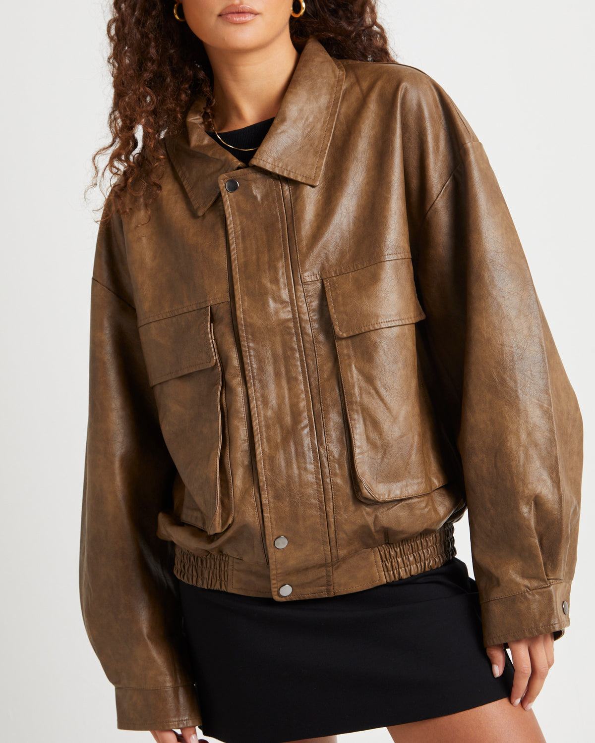 Jen Oversized Patch Pocket Jacket