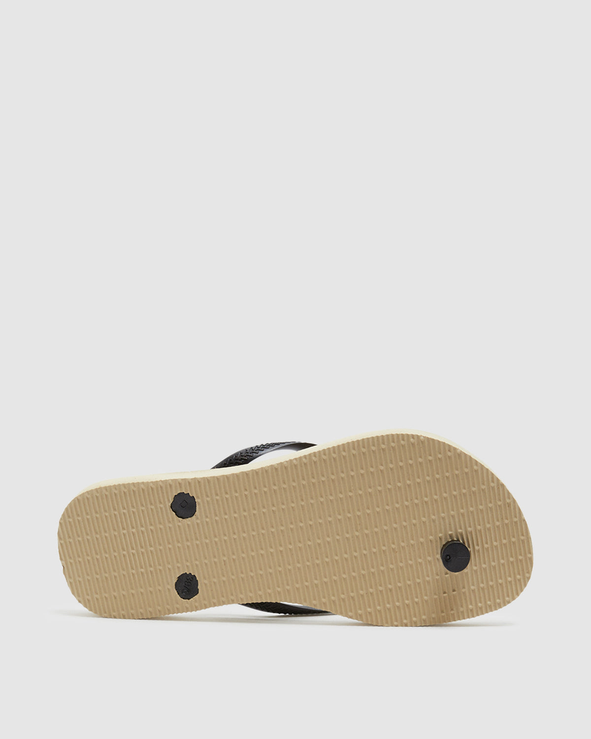 Slim Metal Logo Thongs Sand/Black GREY