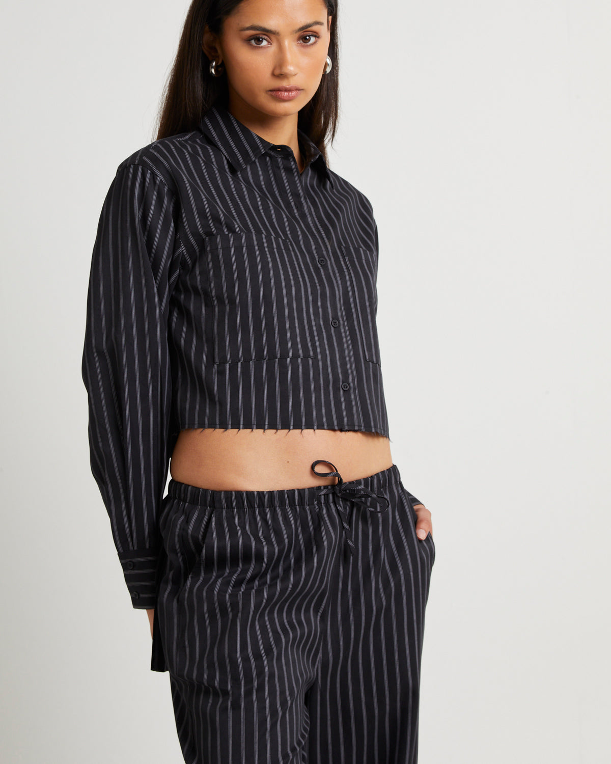 Makara Cropped Shirt STRIPE