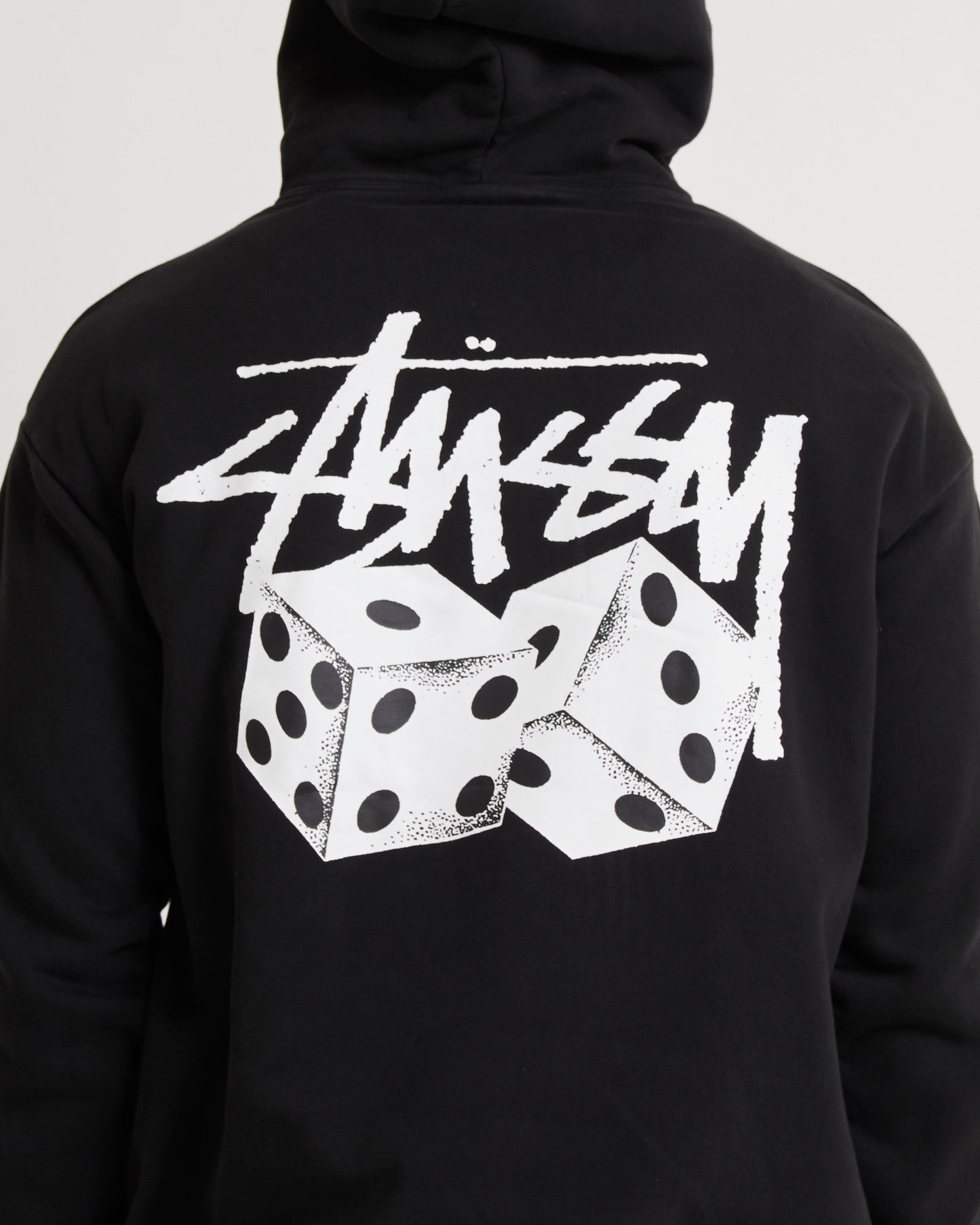 Pair Of Dice Fleece Hoodie Washed White