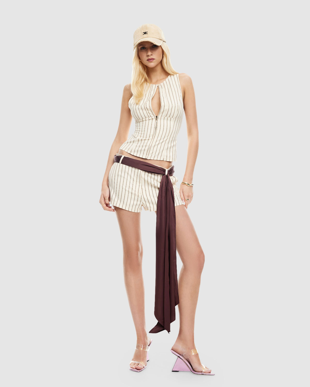 Bebe Top CREAM STRIPE