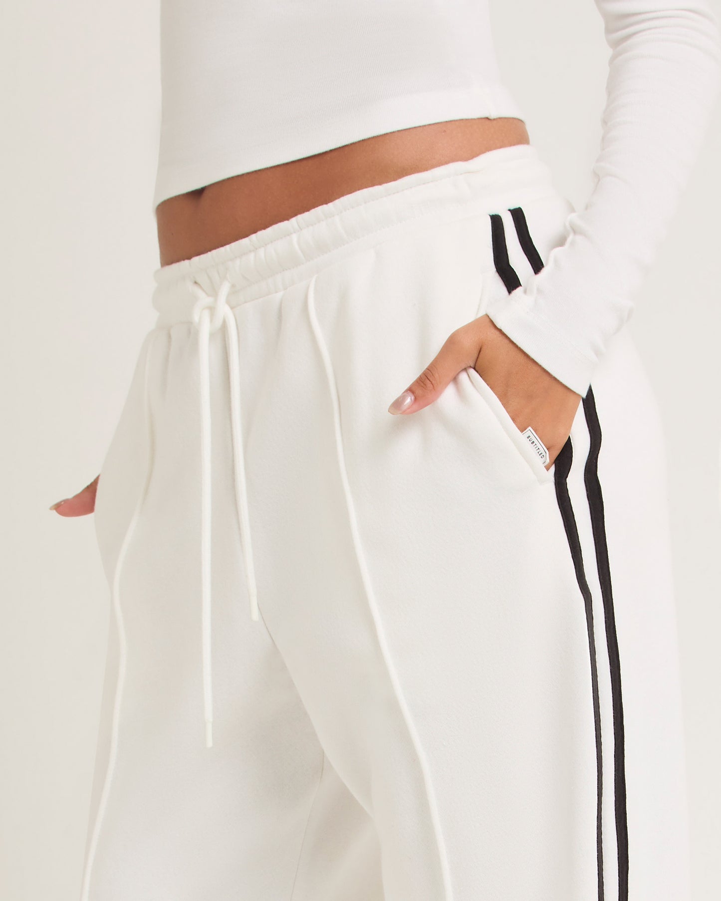 Subtitled Baggy Track Pants