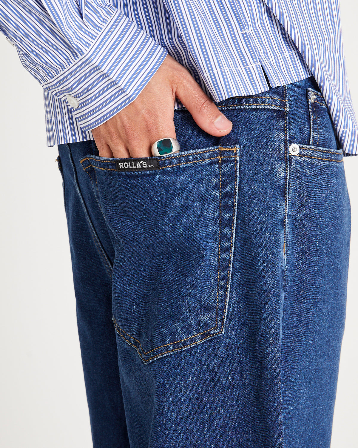 Ezy Barrel Denim Jeans Forever Blue DARK DENIM