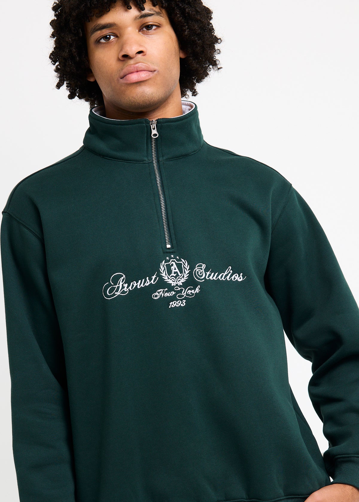 Studious Quarter Zip GREEN