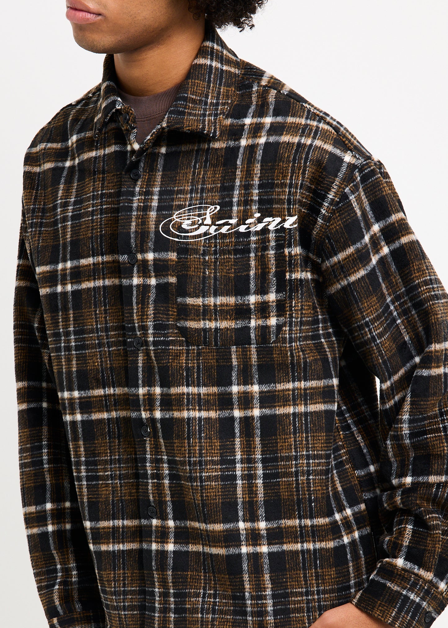 Script Long Sleeve Flannel