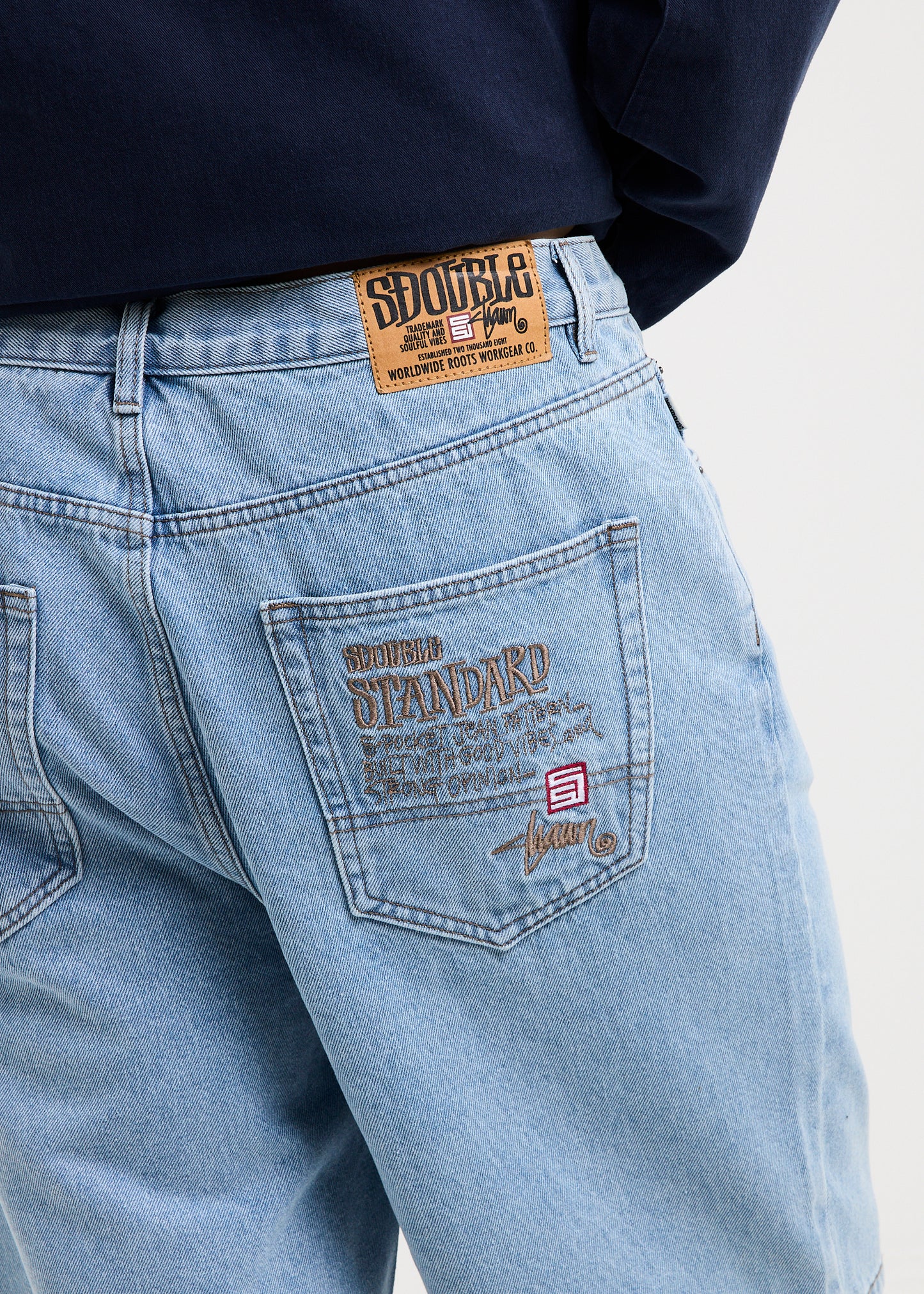 EMB 5-Pocket Denim Shorts