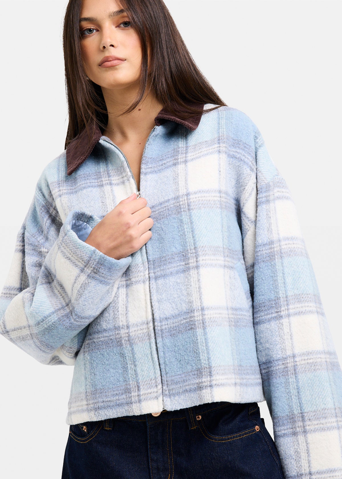Nevada Plaid Oversized Jacket PLAID