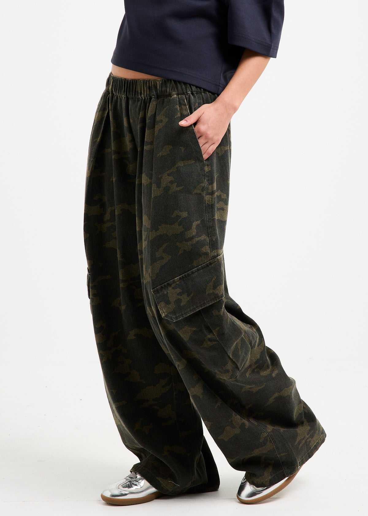 Julia Pull On Cargo Pants CAMO