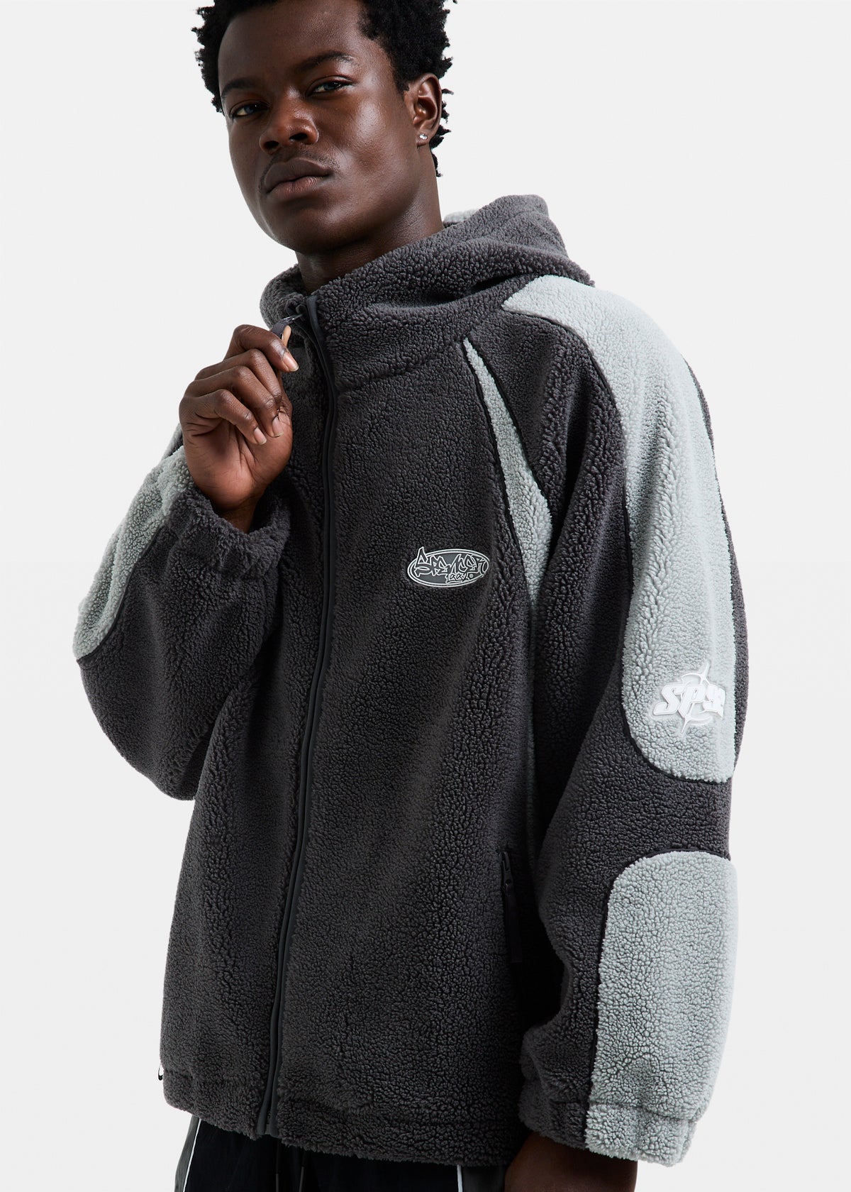 Akira Sherpa Zip Jacket VAPOR GREY