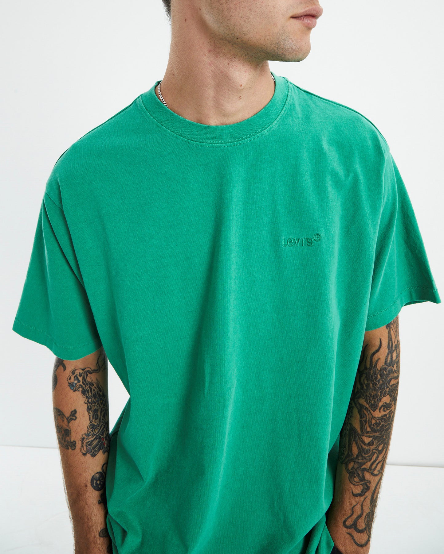 Red Tab Vintage T-Shirt Jelly Bean Garment Dye Green