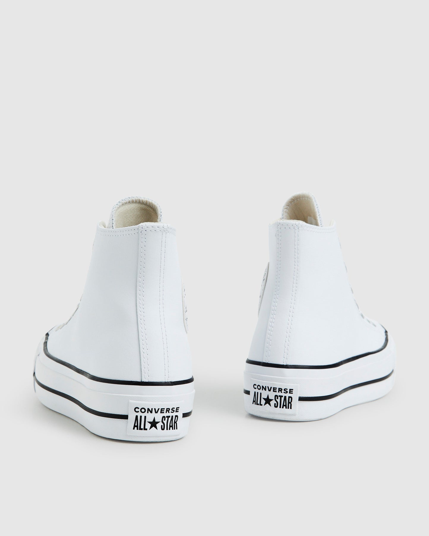 Chuck Taylor All Star Leather Platform Hi Top Sneakers White