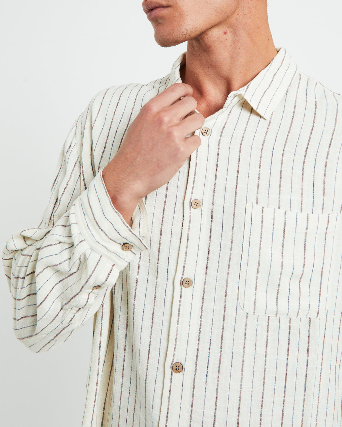 Tesky Linen Long Sleeve Shirt in Natural
