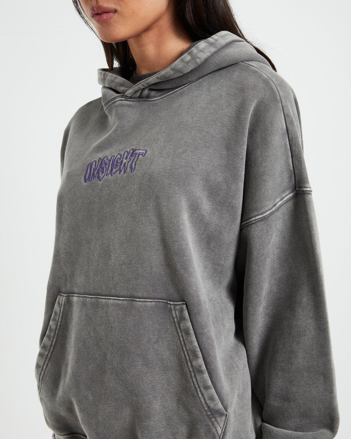 Dive Fleece Hood Acid Slate GREY