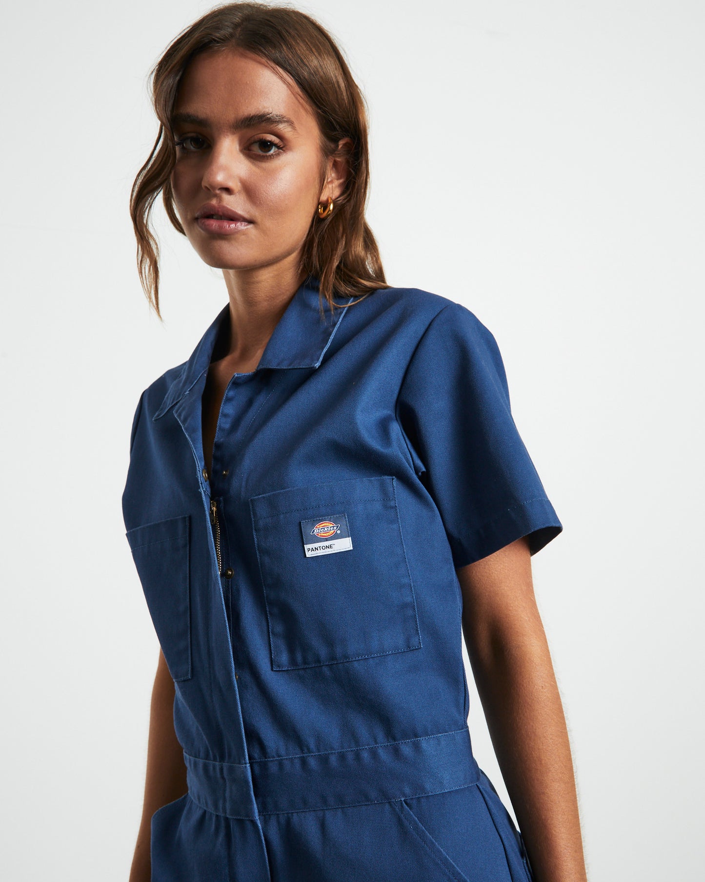 Smithville Short Sleeve Coveralls in Dark Denim