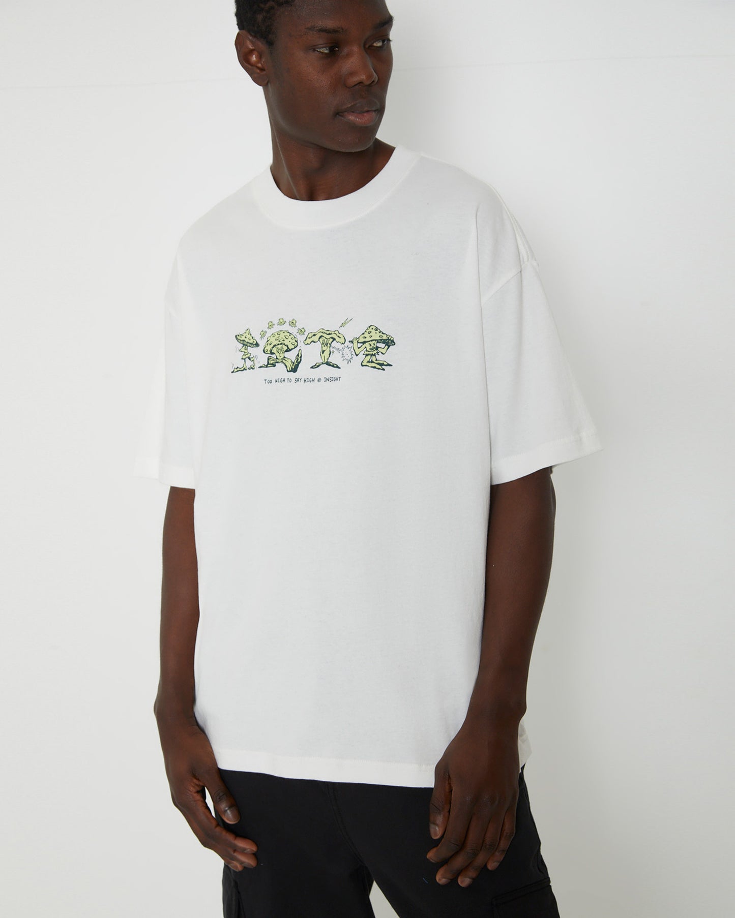 Too High Short Sleeve T-Shirt in White