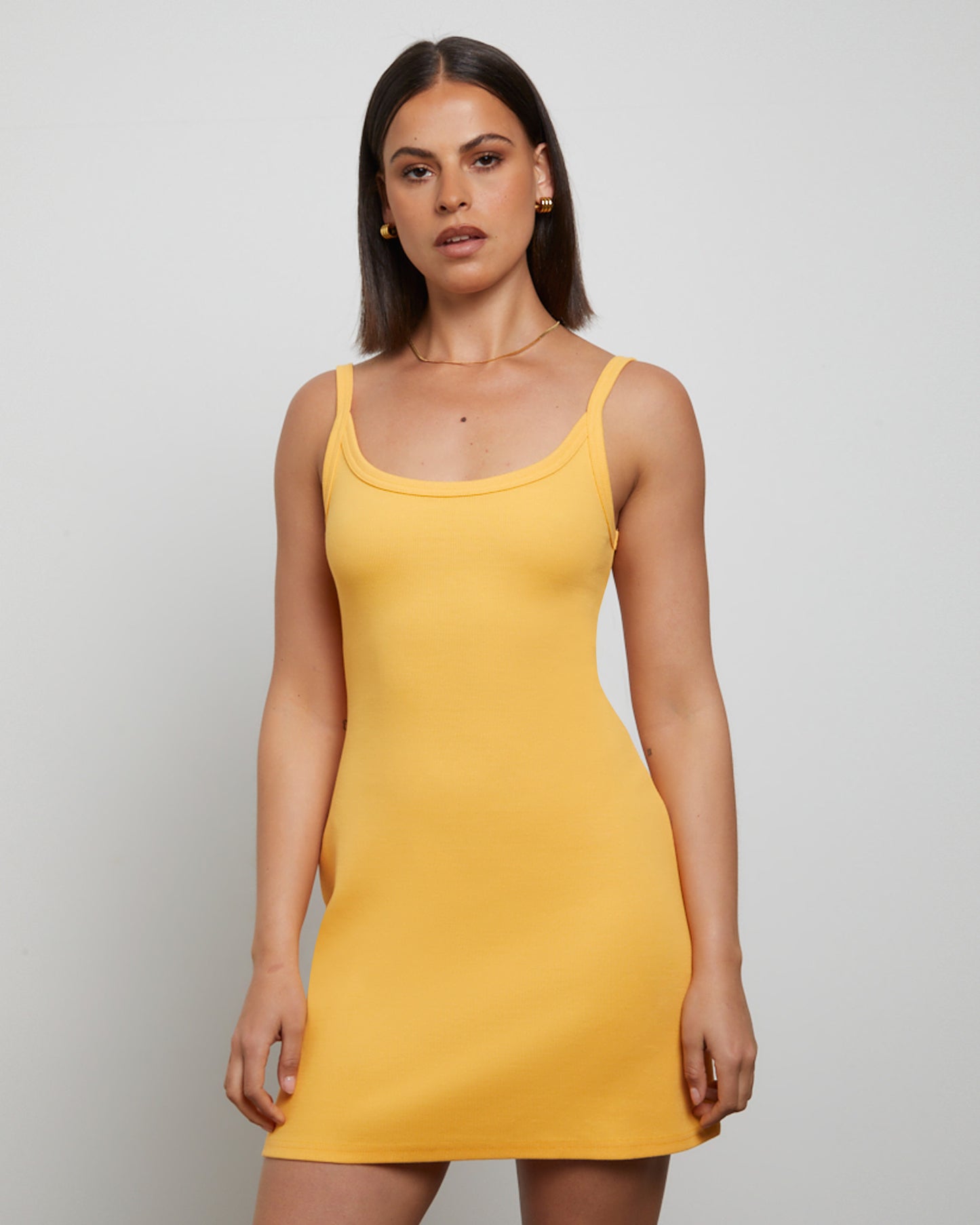 Easy A-Line Mini Dress in Orange