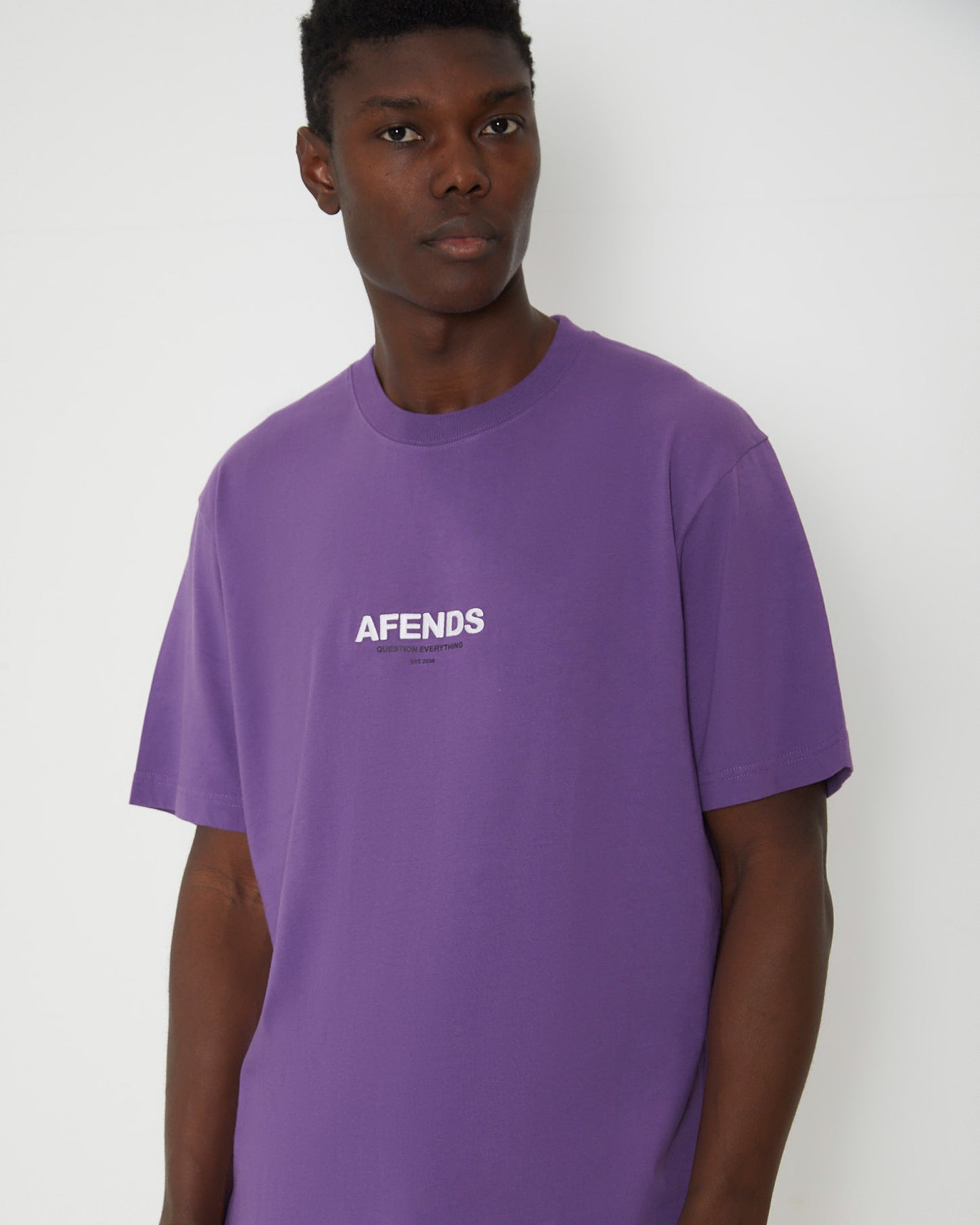 Vinyl Retro Fit Short Sleeve T-Shirt in Faded Purple