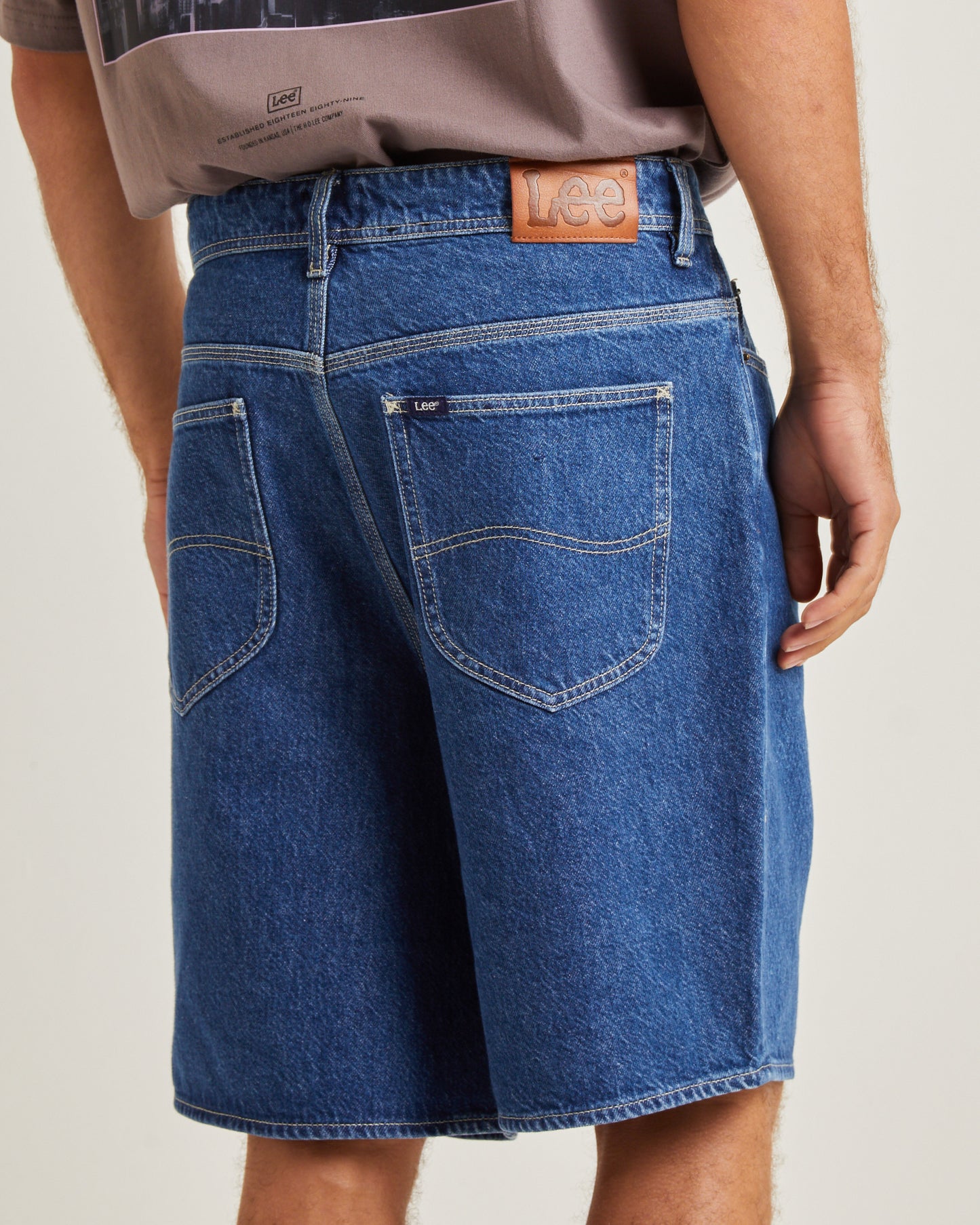 L-Five Biggie Denim Shorts Stone